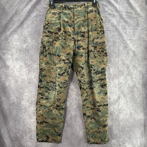 Military Pants Mens Small Reg Digital Camo Woodlands Cargo Army